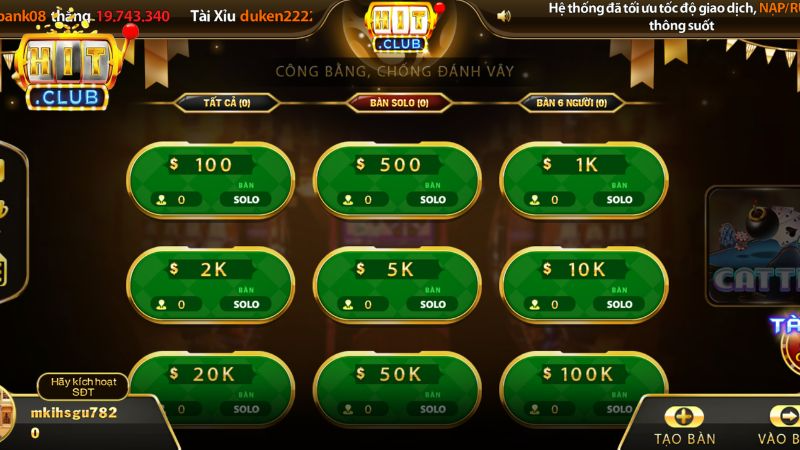 Luật chơi Catte Hitclub có nhiều điểm khác biệt
