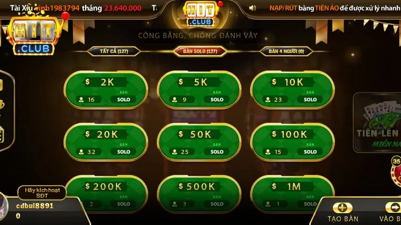 Luật chơi đánh bài tiến lên Hitclub dễ nắm bắt