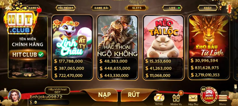 Nổ hũ Hitclub là một trong những trò chơi nổi bật