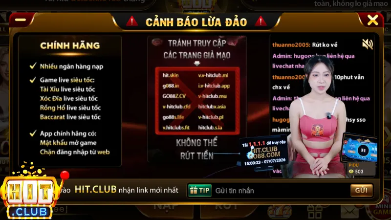 Một số lưu ý nhỏ khi truy cập vào Hitclub