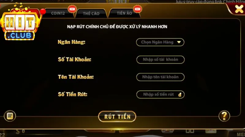 Lý do dẫn đến việc không rút được tiền tại Hitclub