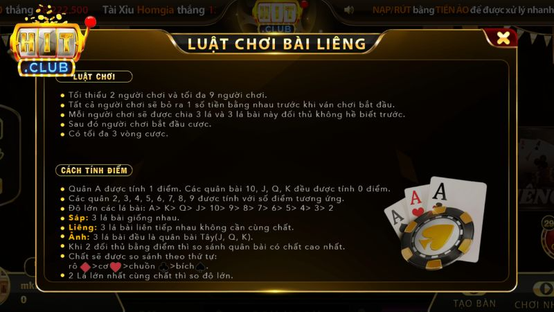 Nắm rõ các quy tắc cơ bản khi chơi Liêng Hitclub