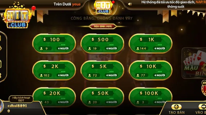 Sắp xếp bài theo chiến thuật khi chơi mậu binh