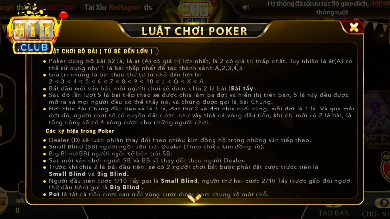Trải nghiệm Poker Hitclub chỉ với vài thao tác đơn giản
