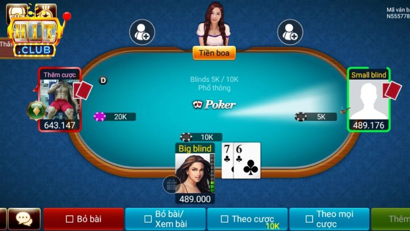 Cải thiện tỷ lệ thắng khi chơi Poker Hitclub