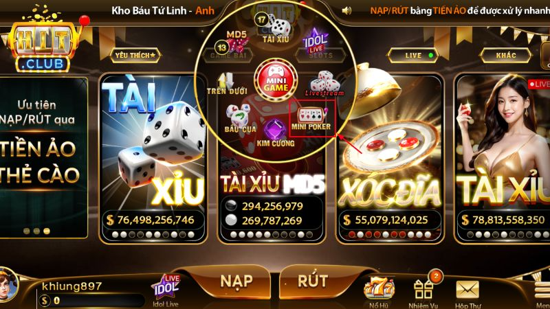 Mini Poker Hitclub kết hợp truyền thống và hiện đại