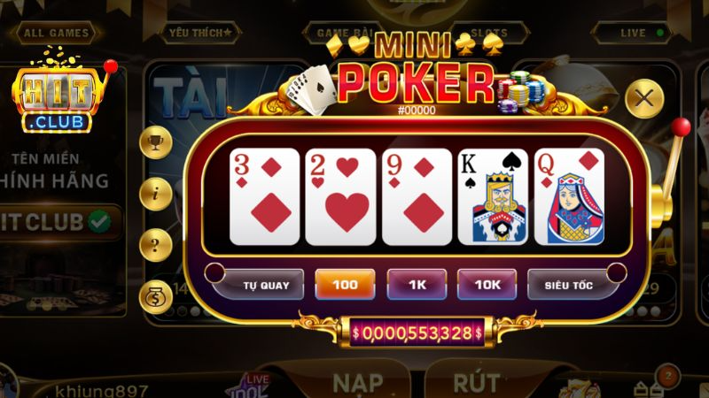 Áp dụng mẹo của cao thủ khi chơi Mini Poker