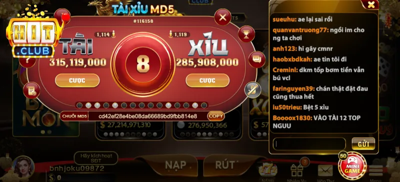 Cược tài xỉu tại Hitclub có cơ hội thắng cao