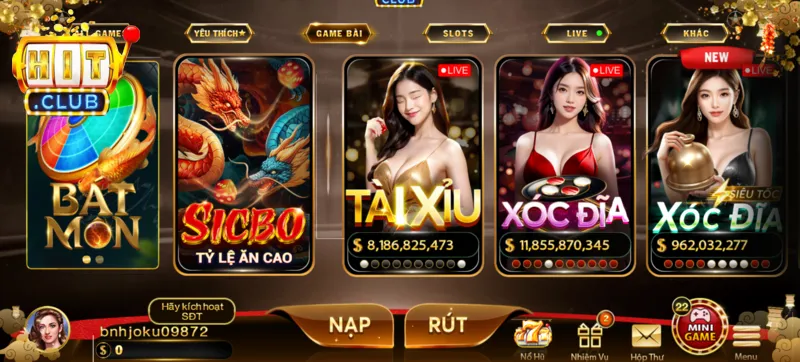 Tài xỉu Hitclub mang đến trải nghiệm giải trí đầy kịch tính