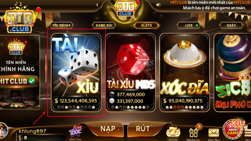 Tài Xỉu Siêu Tốc Hitclub có ở tỷ lệ RTP cao